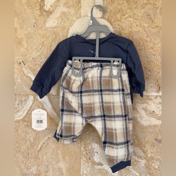 Baby BoyKyle & Deena 3pc. Dino Top & Fur Joggers Set - Picture 7 of 7